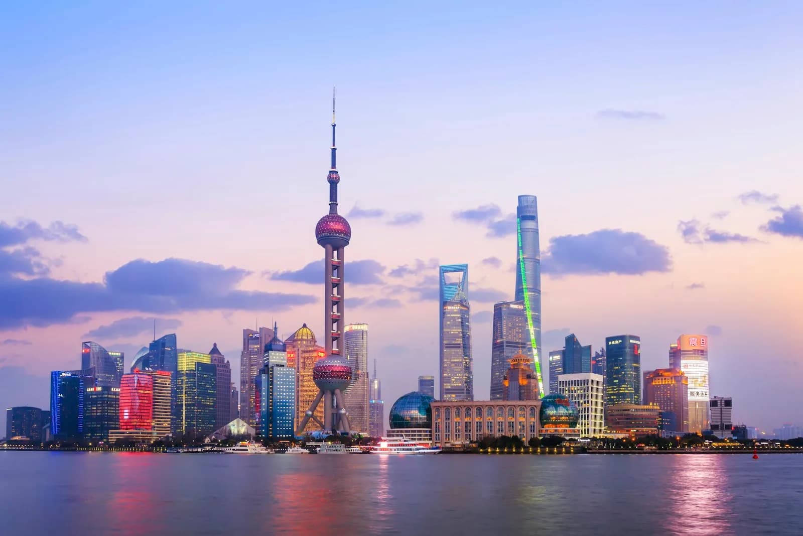 Shanghai China Uitzicht van de Bund Pudong