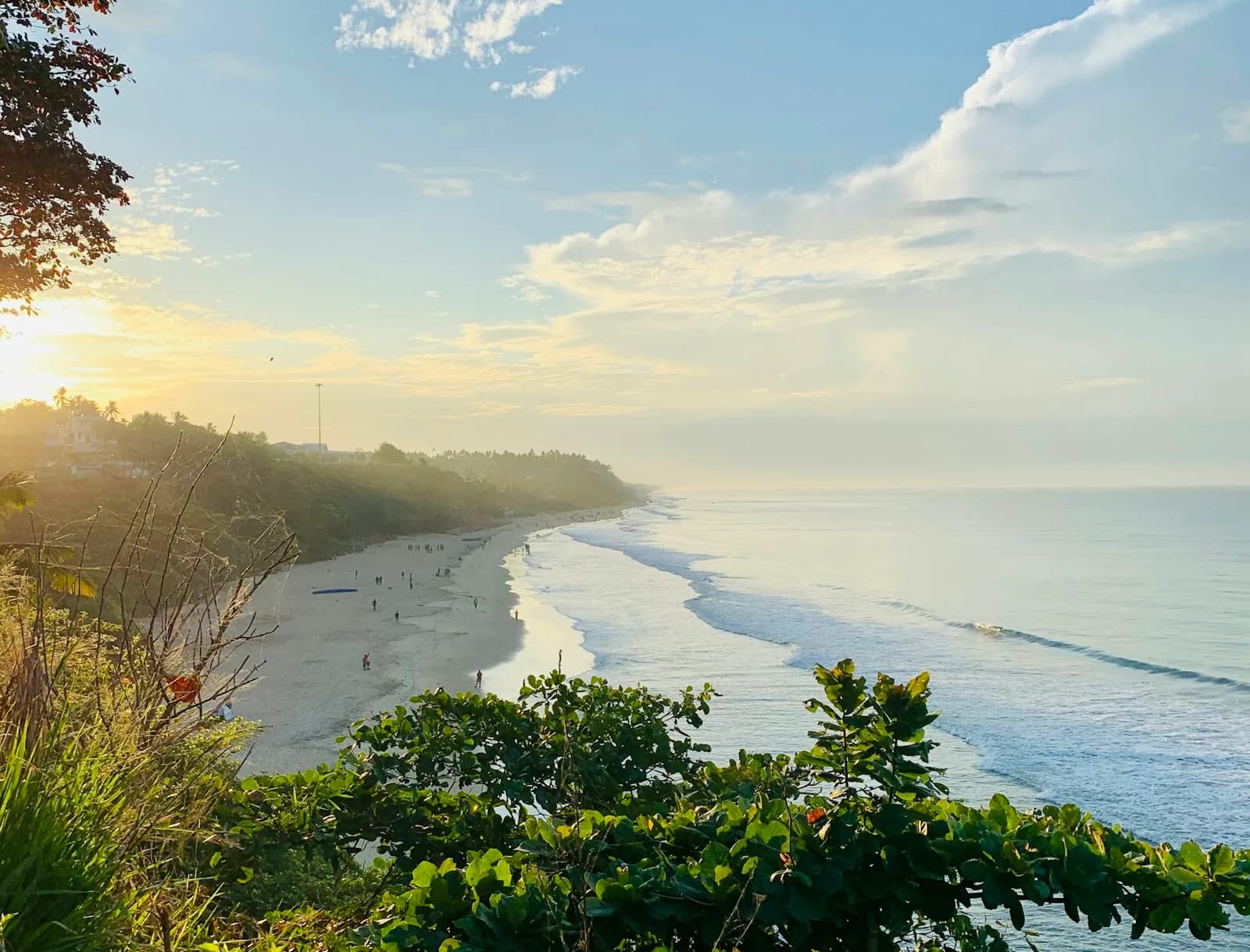 Varkala Kerala Zuid-India Kliffen Zee Strand